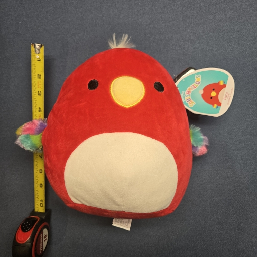 NWT Paco the 8" Parrot is a bright red Squishmallow belonging to numerous squads